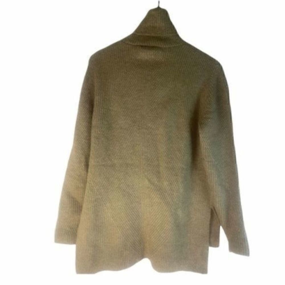 Sweet Romeo Nordstrom Heather Latte Abstract Rib Turtleneck Sweater Small - Picture 7 of 7